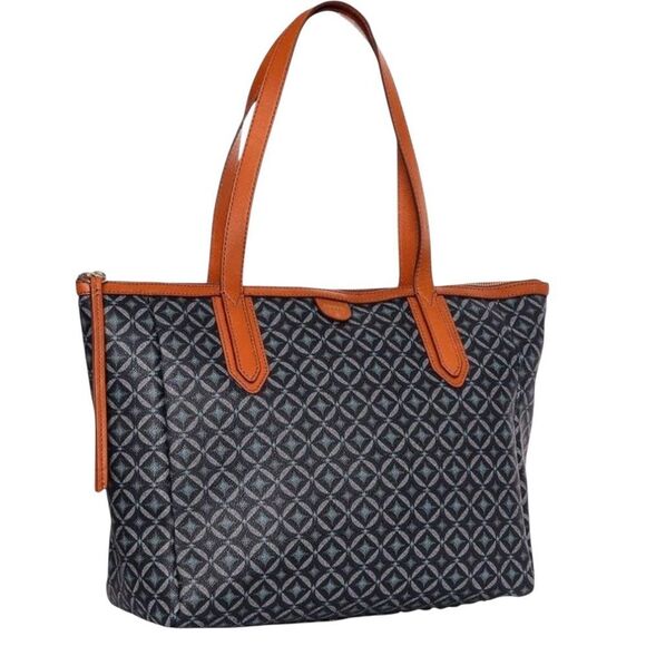 Fossil Navy and Tan Tote Bag - Picture 12 of 16